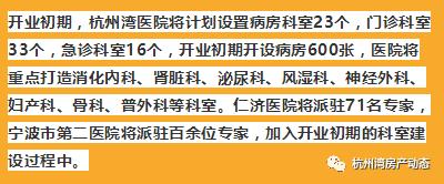 杭州湾医院6月份专家门诊,杭州湾医院康复中心