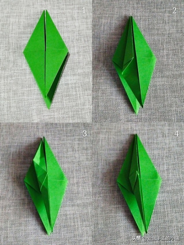 简单实用的手工折纸玫瑰花教程,手工最好看的玫瑰花折纸方法