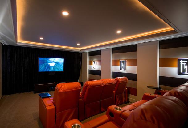 美式影音室设计,美式私人影院设计图