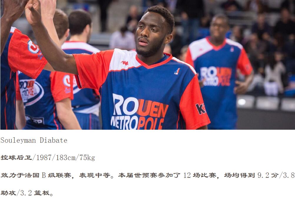 与中国男篮同处A组的科特迪瓦非洲大象世界杯球员风采巡礼