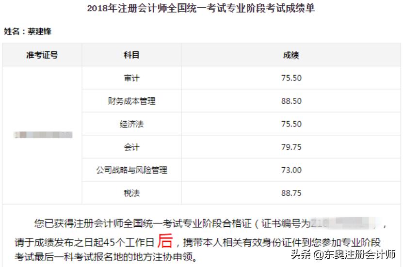蔡建锋:零基础高分过注会6科,但我不是学霸