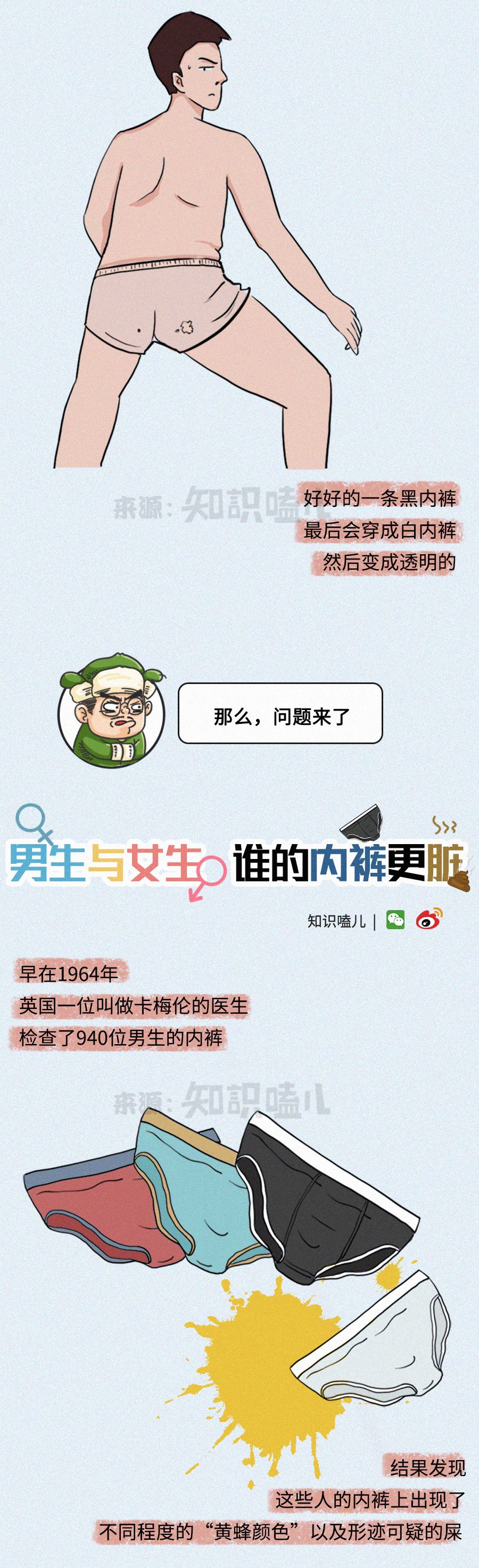 男生和女生谁更脏,男生内裤和女生内裤一样脏吗