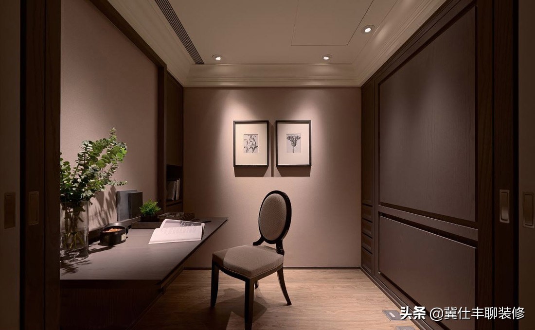 2020最流行石膏吊顶新中式设计图,四格子石膏线吊顶造型简单好看