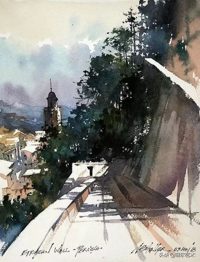 水彩意境图片欣赏,水彩颜色丰富