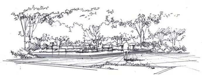 手绘效果图设计详解,干货五幅景观手绘效果图步骤图解