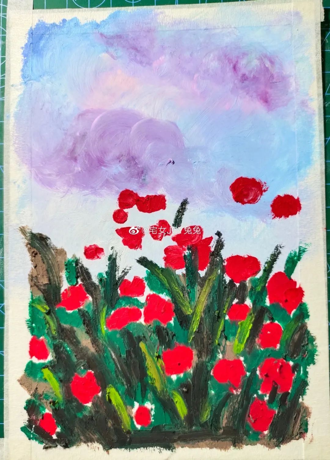 简单又好看的重彩油画棒作品,美到极致的风格绘画