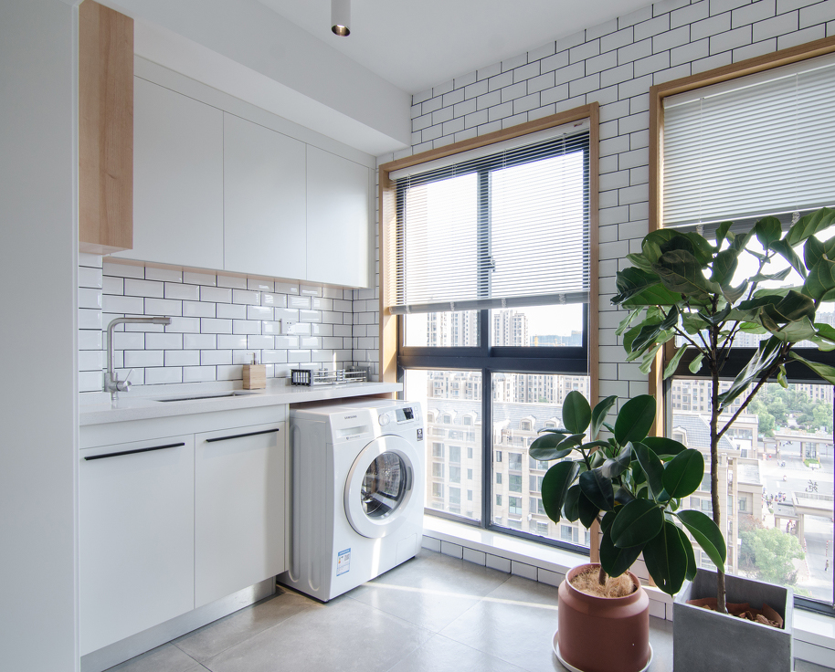 新房装修小洗衣机放哪里比较好,小户型卫生间洗衣机怎么放