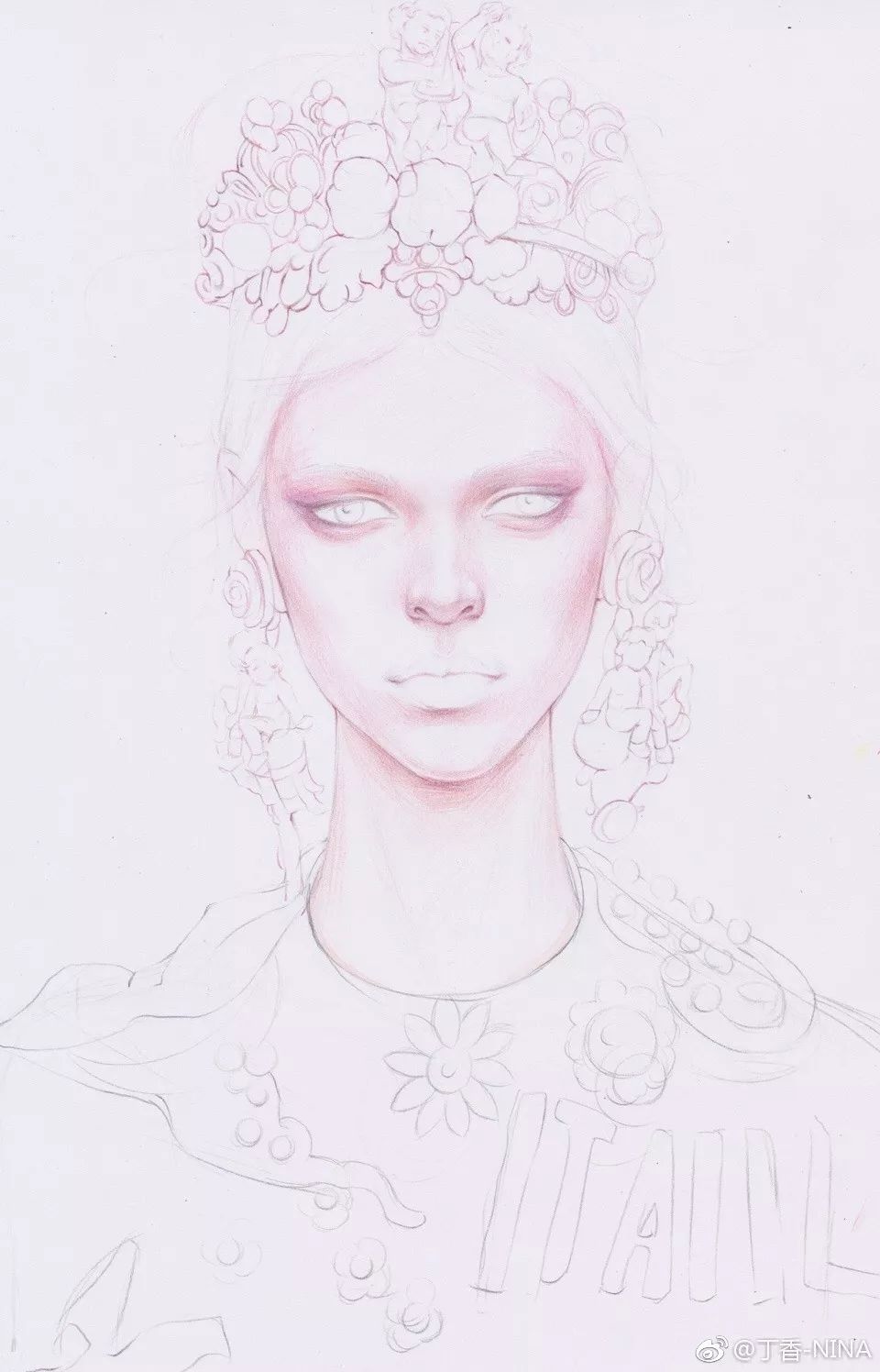 怎么用马克笔和彩铅画四大美人,马克笔与彩铅结合画法