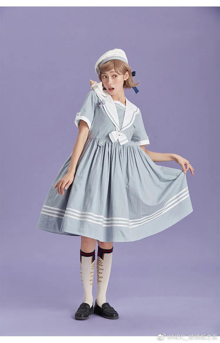 海军风lolita正版,lolita海军风穿搭