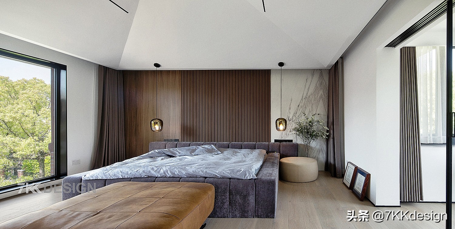 海边联排别墅小院实景现代轻奢,独栋带院子的小别墅年代感