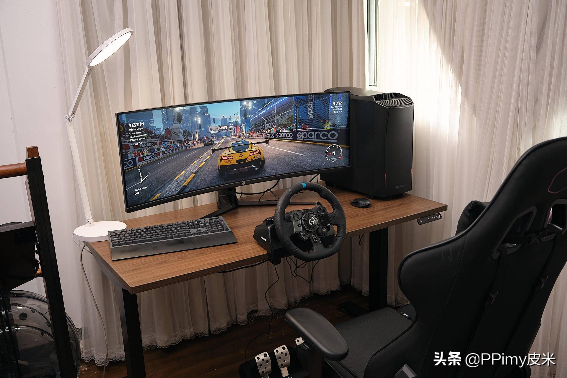 罗技全新方向盘g923开箱,罗技g923配啥座椅