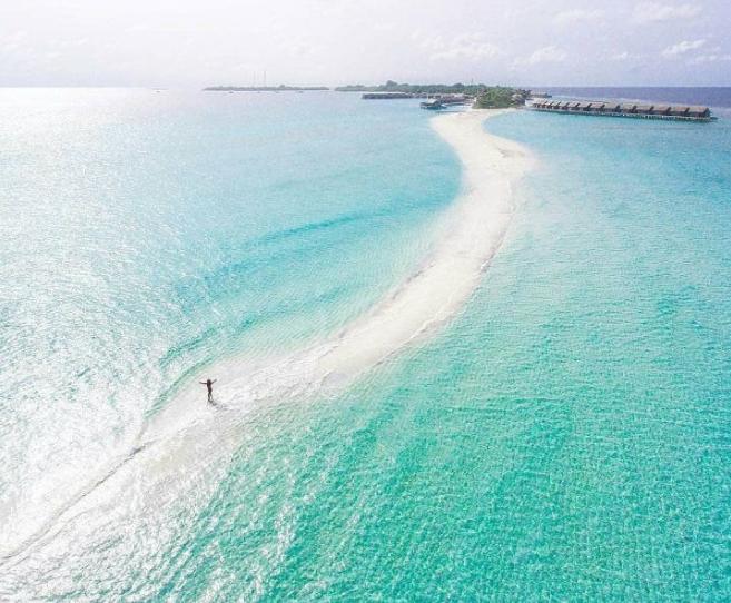 马尔代夫有拖尾沙滩的岛屿,马尔代夫有拖尾沙滩和水房的岛屿