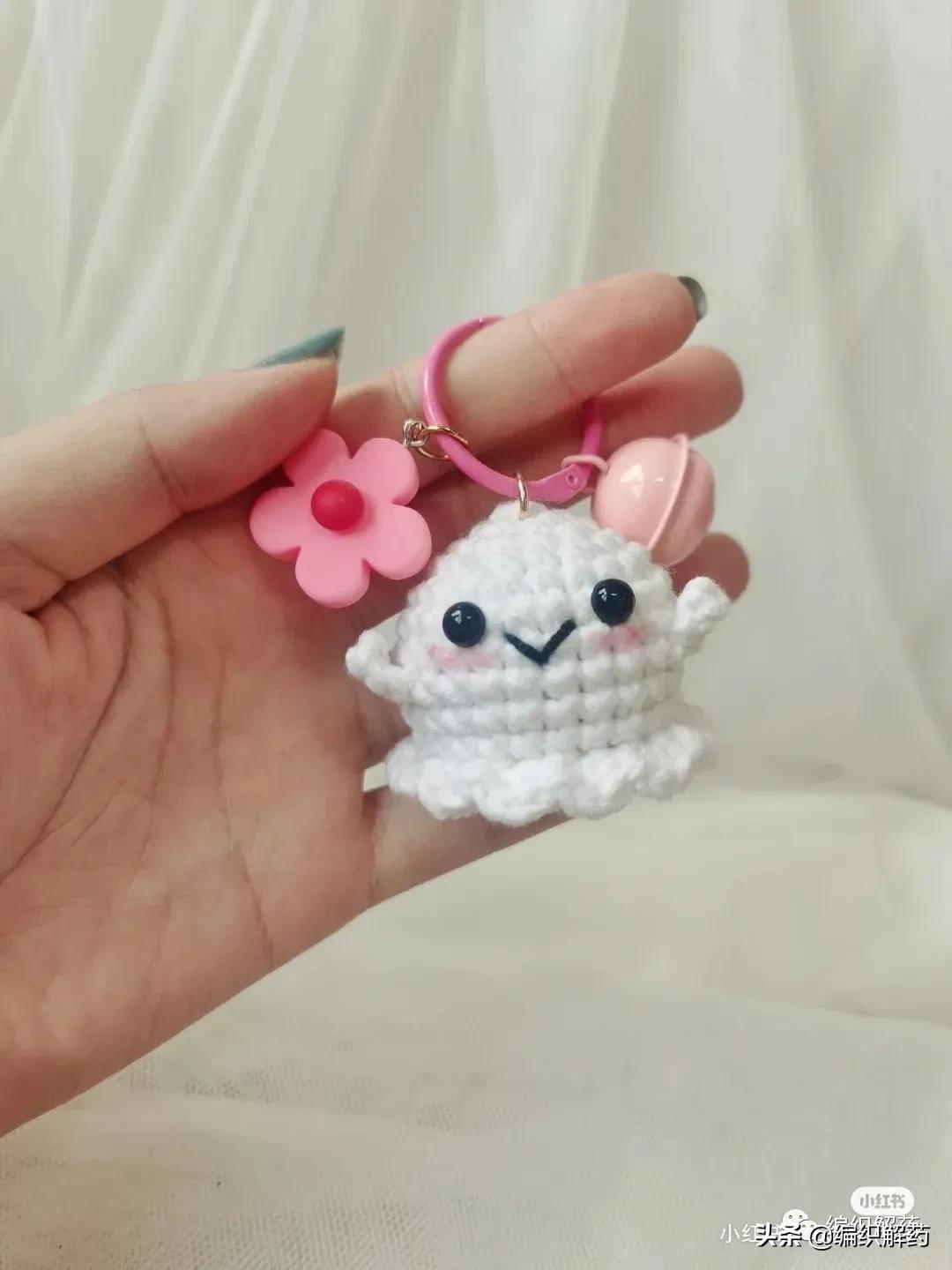 万圣节玩偶挂件钩针教程,钩针玩偶圣诞精灵图解