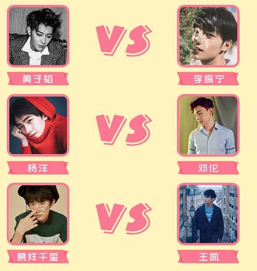 黄子韬对比男明星,鹿晗杨洋黄子韬