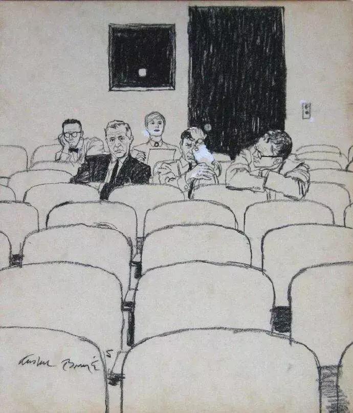 速写大师，线条流畅，场景速写满满都是美国老电影的感觉