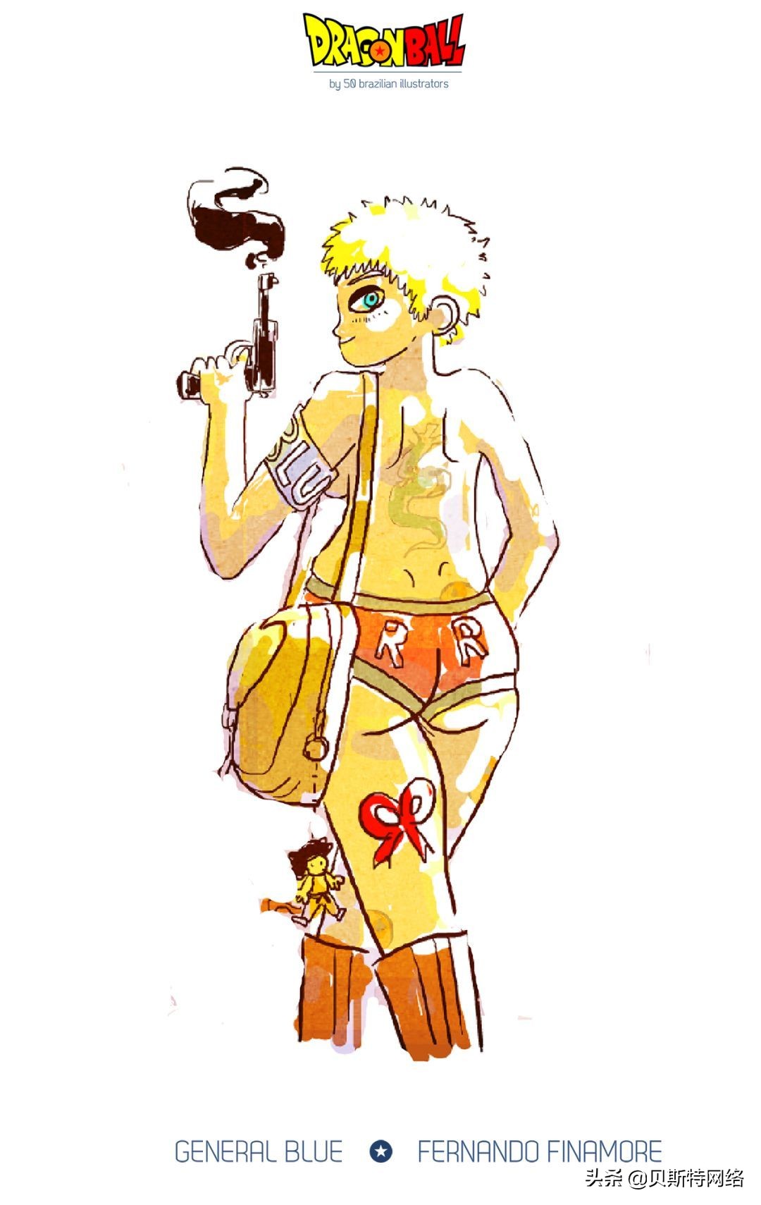 日本动漫插画师七龙珠,手绘龙珠经典插画