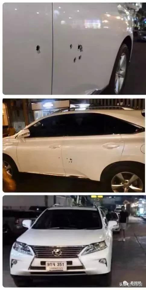 *弹子**警告!素拉切的车,在路边被枪手打成了马蜂窝……
