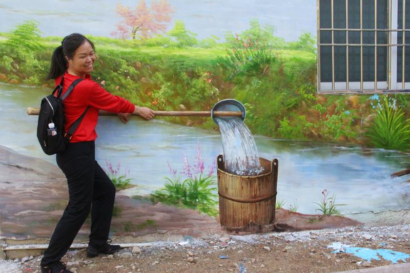 墙面创意3d绘画,动感3d瓷砖效果图