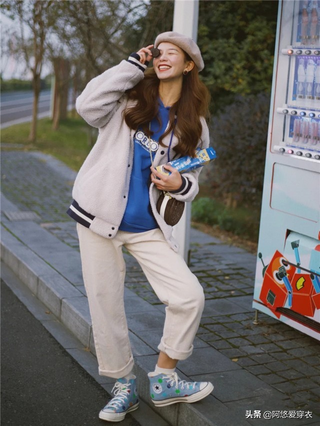 颗粒绒外套适合什么身材穿,颗粒绒短款外套怎么搭配不显胖