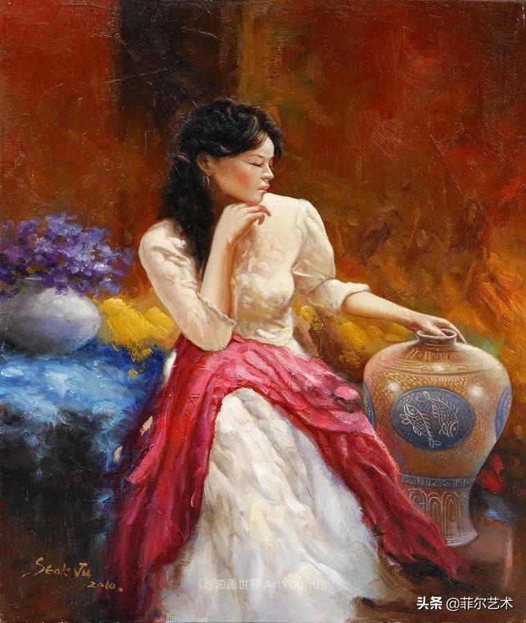 韩国画家朱世柱的作品非常出色,温暖、音乐和神秘