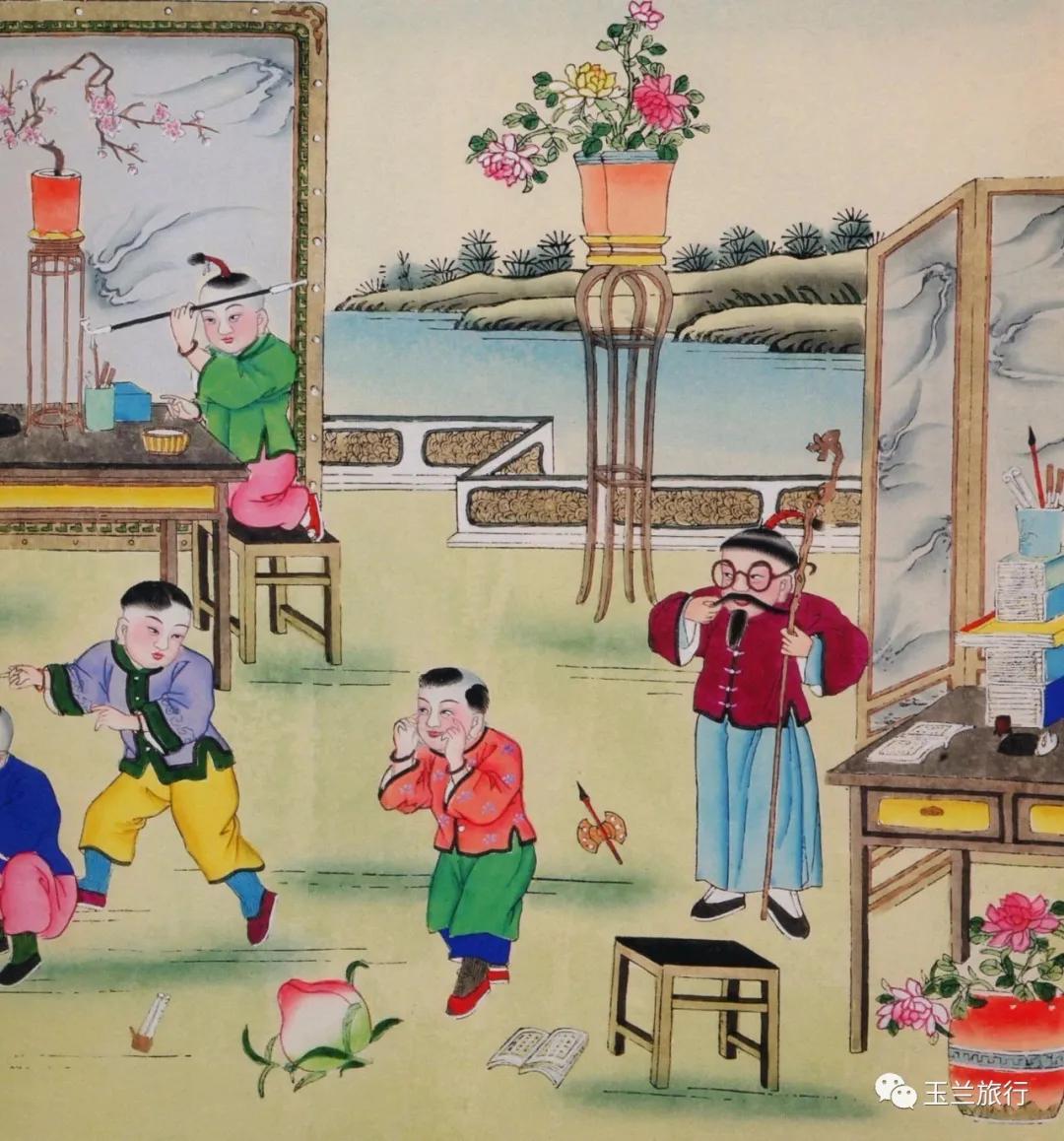 杨柳青木版年画传承及彩绘实践,100幅怀旧杨柳青年画欣赏