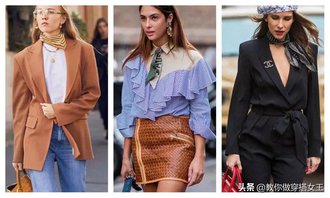 长丝巾春天的各种系法,丝巾怎么系才好看冬季女装