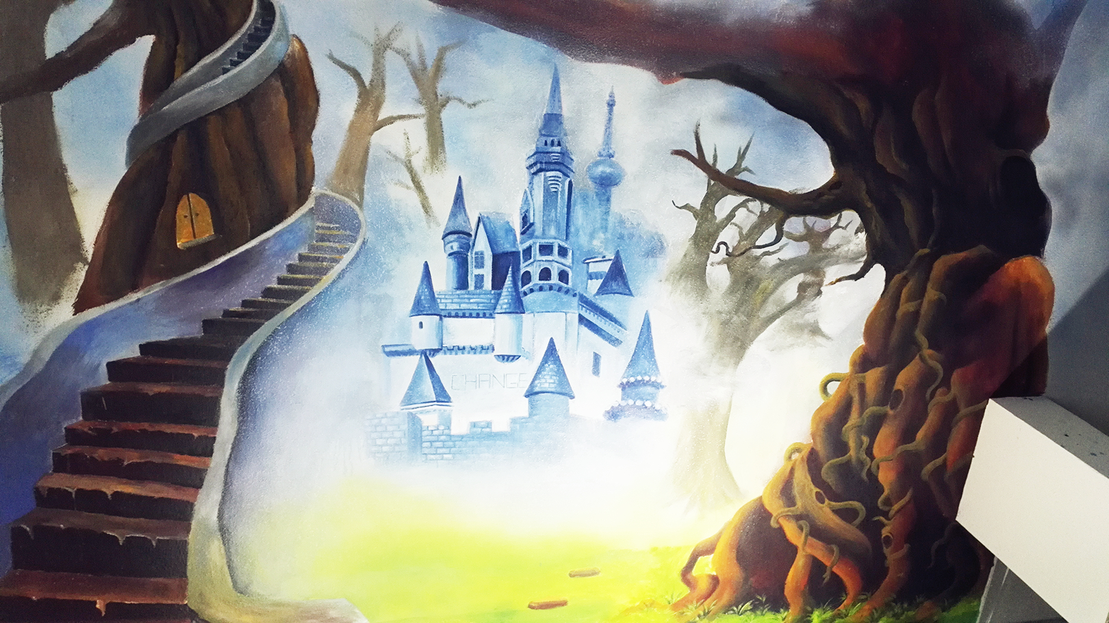 家庭简单又好看的小墙绘,墙绘艺术室装修