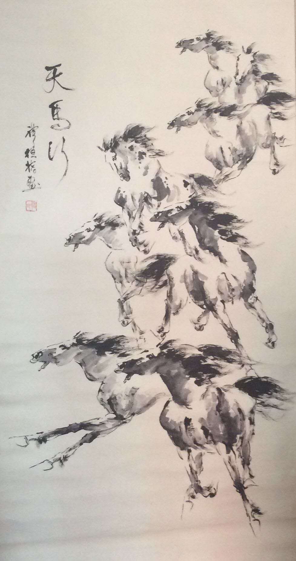 著名画家画马作品欣赏,当代著名画家马福友作品欣赏