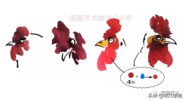 画鸡技法教学,任伯年写意画鸡