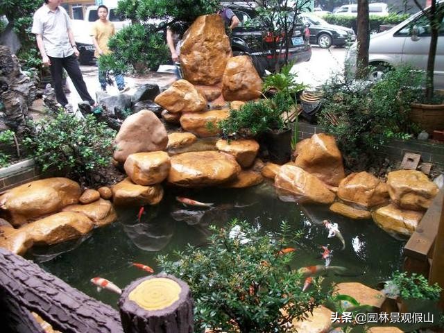 假山流水景观制作,假山造型制作教程