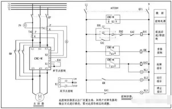 电接点压力表接软启动器接线图,软启动器控制二次回路接线图