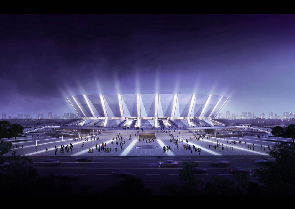 苏州亚洲杯足球场效果图,中国第一个三面环海亚洲杯足球场