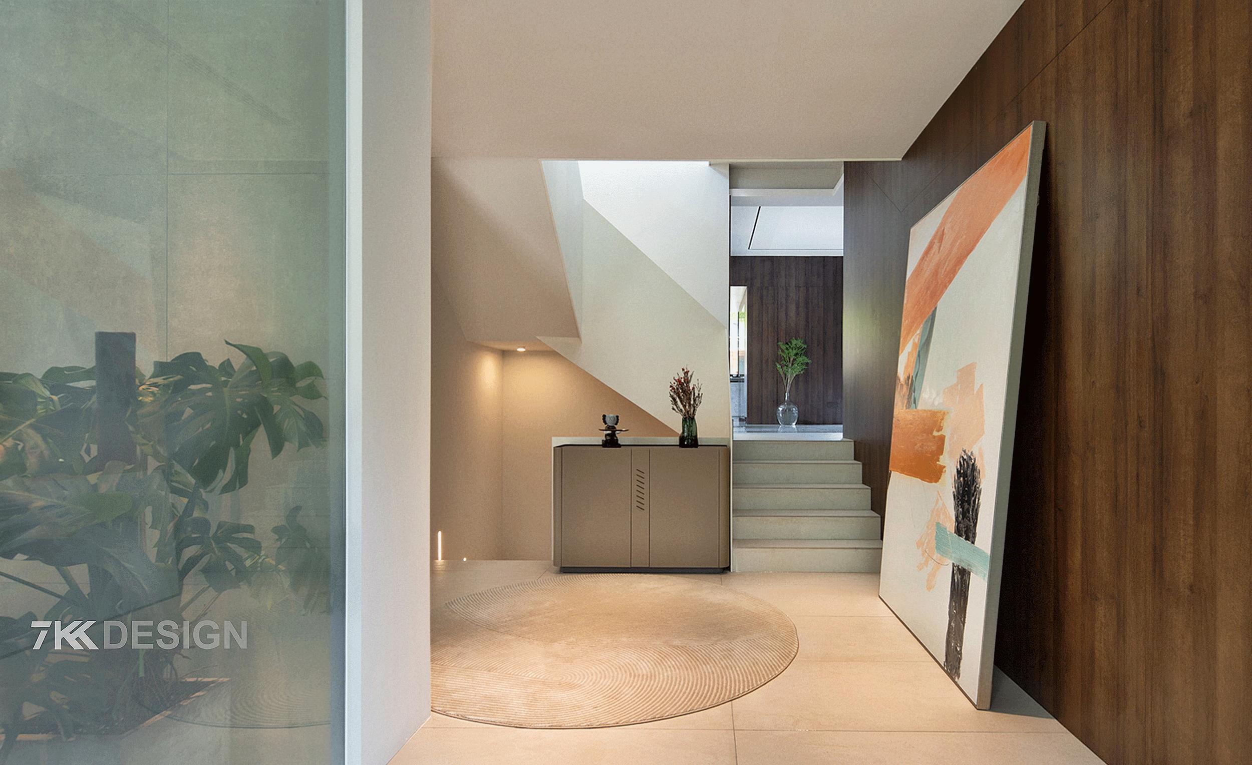 海边联排别墅小院实景现代轻奢,独栋带院子的小别墅年代感