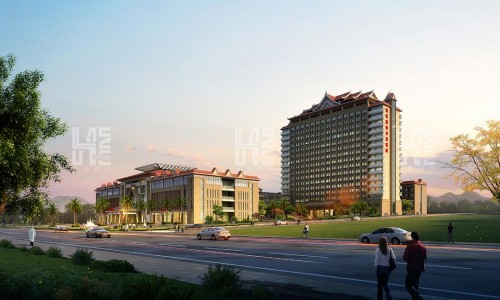 巍峨高耸5a级风景区,医院高大上的环境