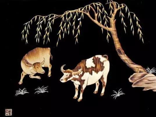 麦秆画芦苇画,最好看的麦秆画