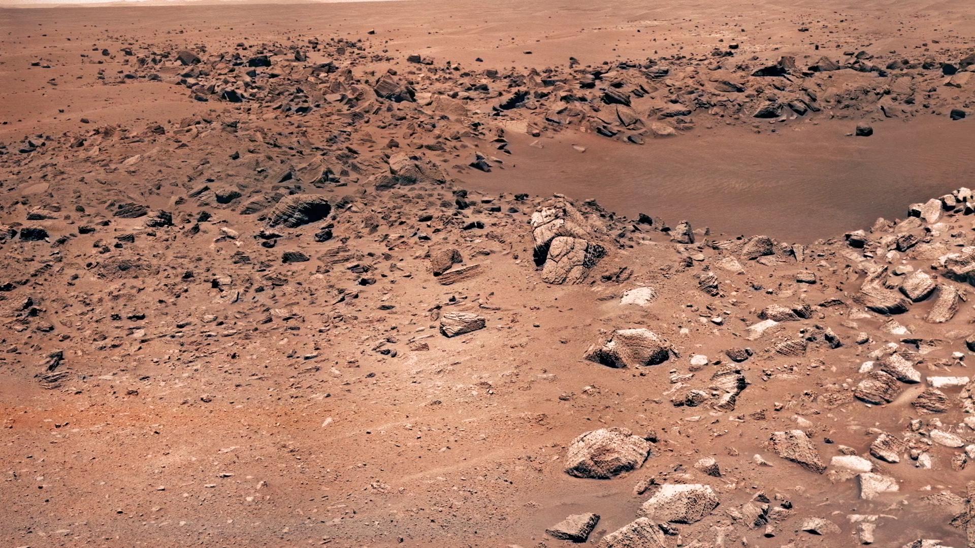 5500万公里外：中国祝融号拍摄的真实火星影像，一片荒凉