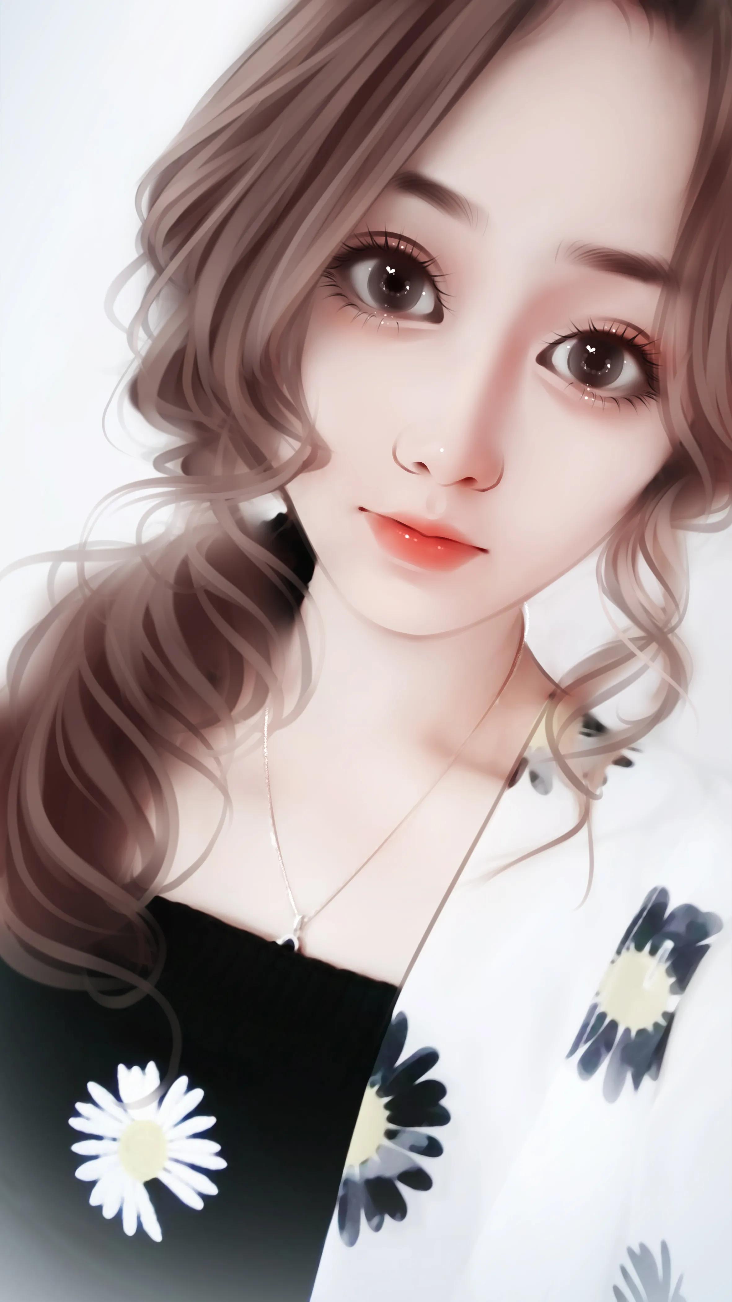 可爱的芭比娃娃手绘头像,换一换你的微信头像吧