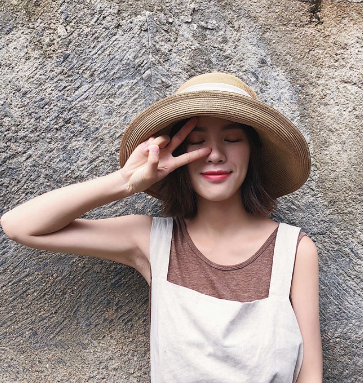 又简单又好看又有顶的遮阳帽,又大又轻漂亮遮阳帽
