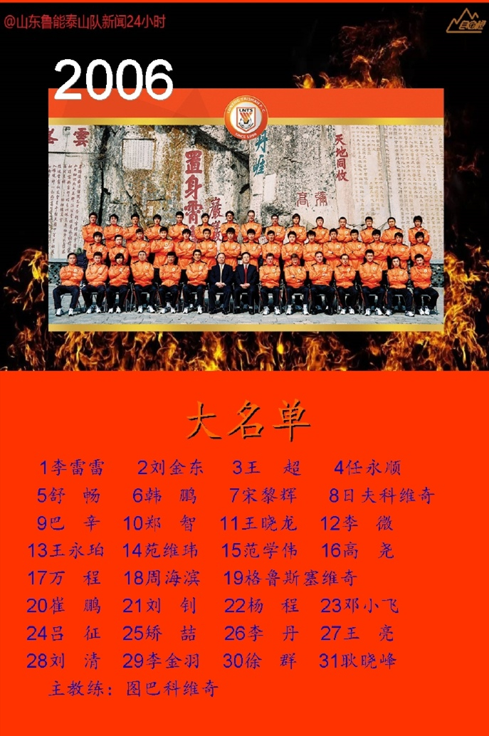 鲁能泰山全家福2014,山东鲁能2018全家福