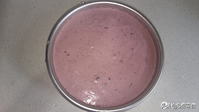 牛奶慕斯蛋糕最简单的制作方法,蓝莓果酱牛奶奶酪慕斯蛋糕8寸