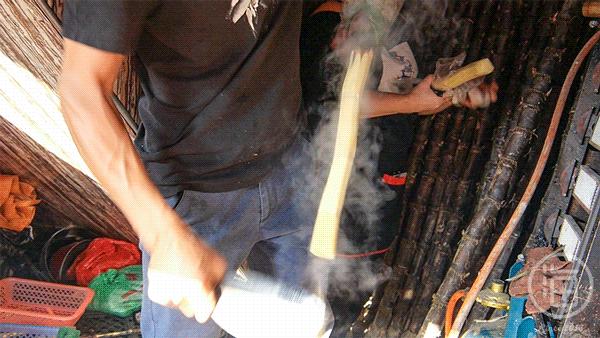 海南最火烤甘蔗,海口烤甘蔗的在哪里