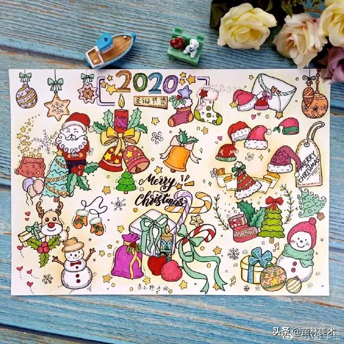 圣诞节的手抄报怎么画简单又好看,圣诞节美术手抄报