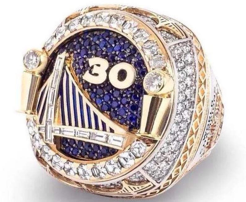 勇士22年总冠军戒指细节,勇士队发总冠军戒指