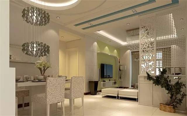 客厅和餐厅用鱼缸做隔断的效果图,自建房客厅与餐厅屏风隔断效果图