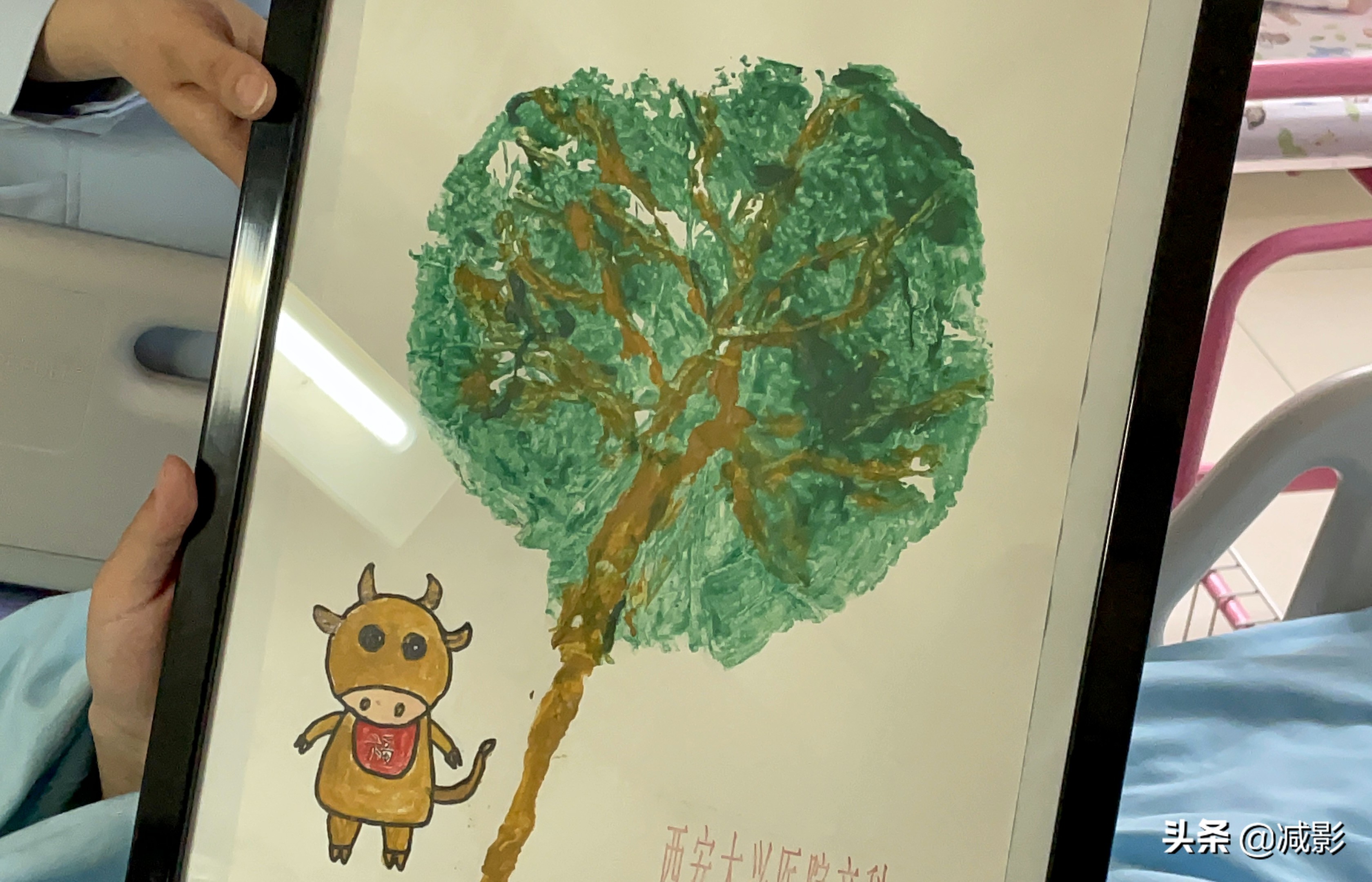 护士用胎盘作画，绘成“生命树”免费送新生儿父母