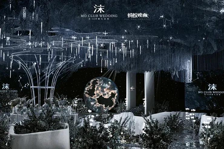 极简轻奢星空主题婚礼,西式城堡星空主题婚礼