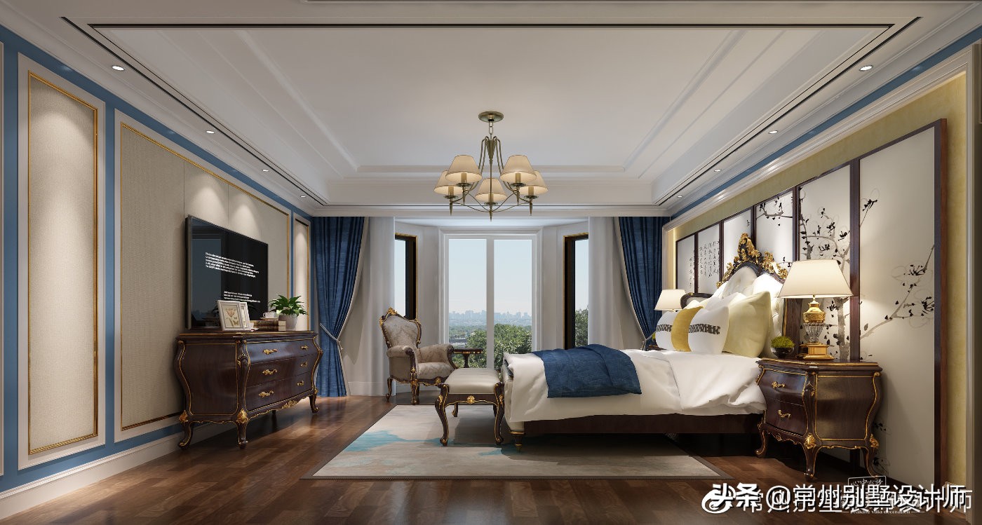 常州新中式别墅装修图,常州法式轻奢别墅装修