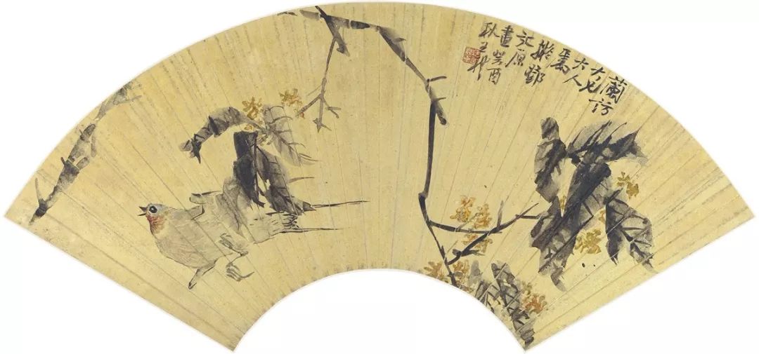 布局精妙的写意花鸟画,中国花鸟画有一种典型的构图方法