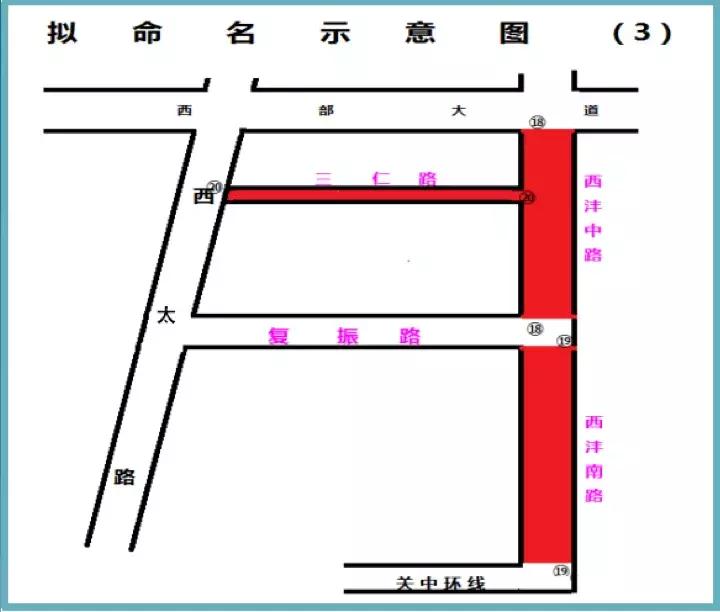 西安的路名大全,西安99条新路名