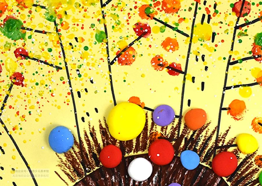 儿童画教程|幼儿秋季艺术启蒙课程《小刺猬搬果果》